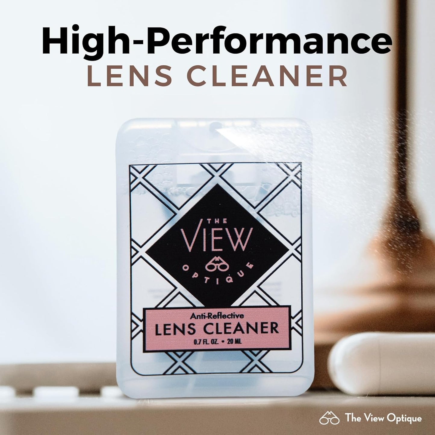 Anti-Reflective Lens Cleaner Square Spray Kit 0.7 oz