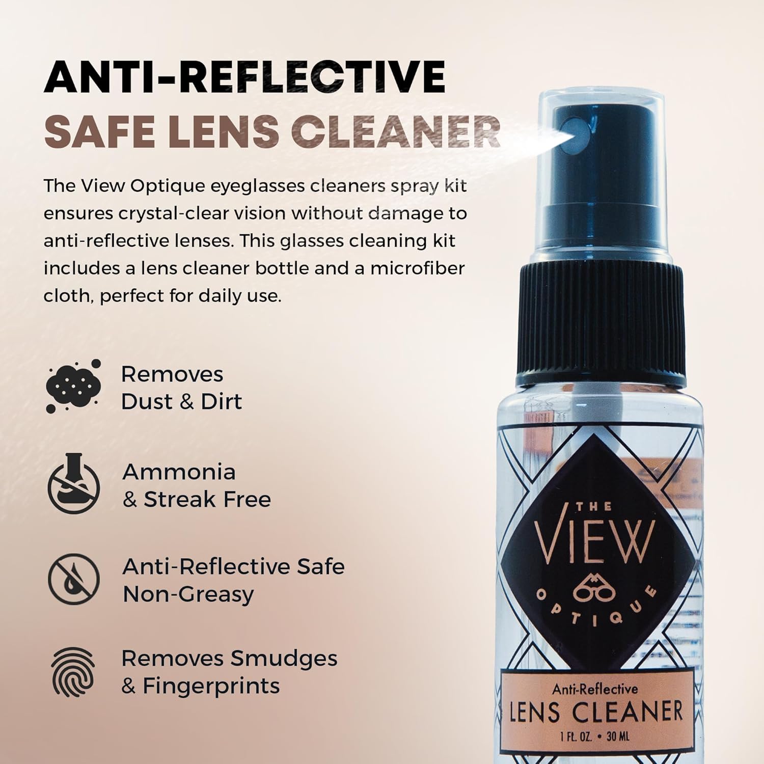 Anti-Reflective Safe Lens Cleaner